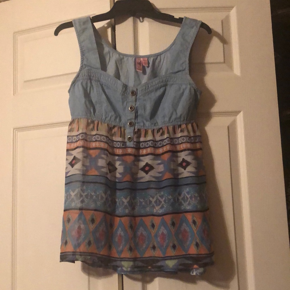 Dolled Up by FANG Cotton Top w/Shear Aztec Skirt